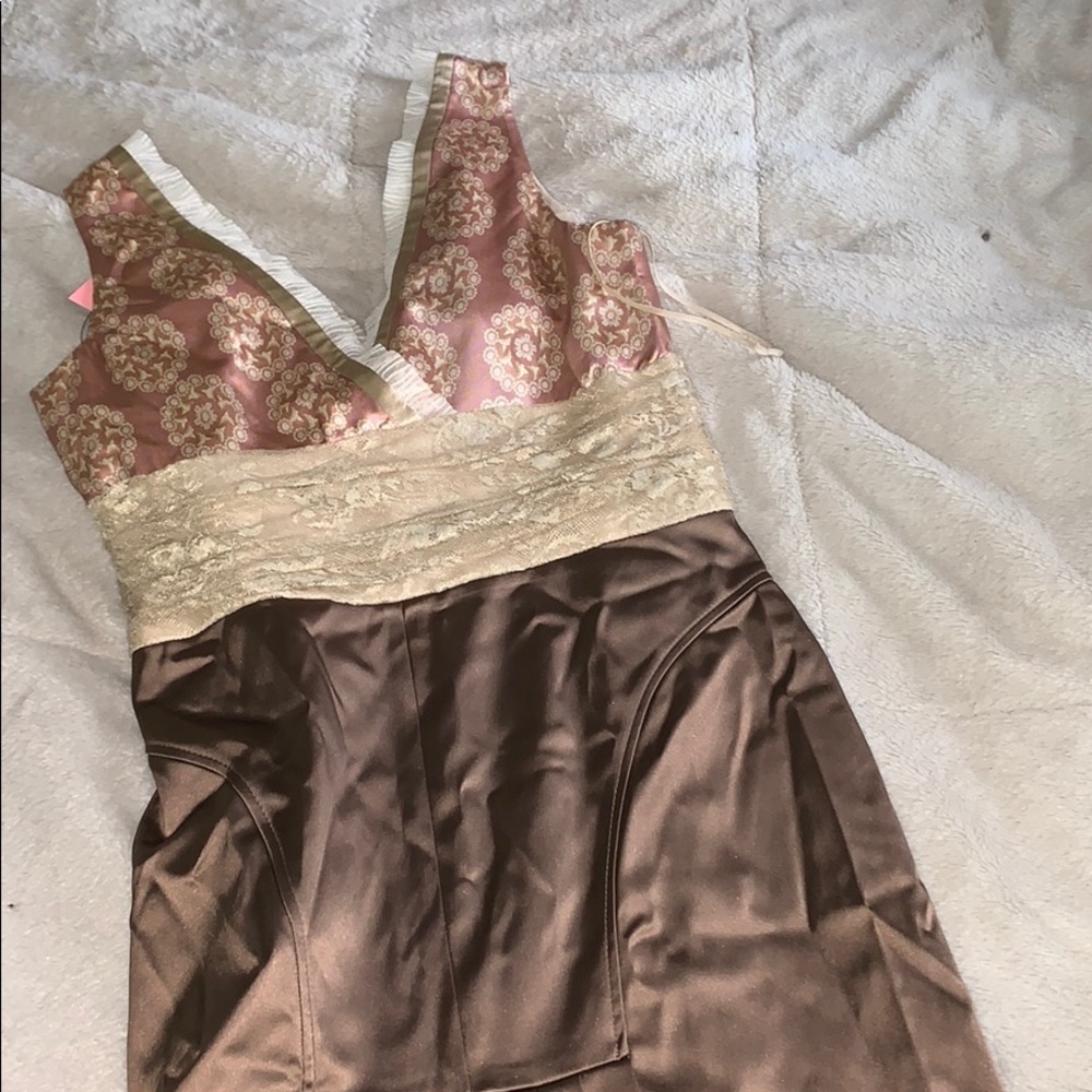 Vintage Phoebe Couture petite 14 lace floral dress